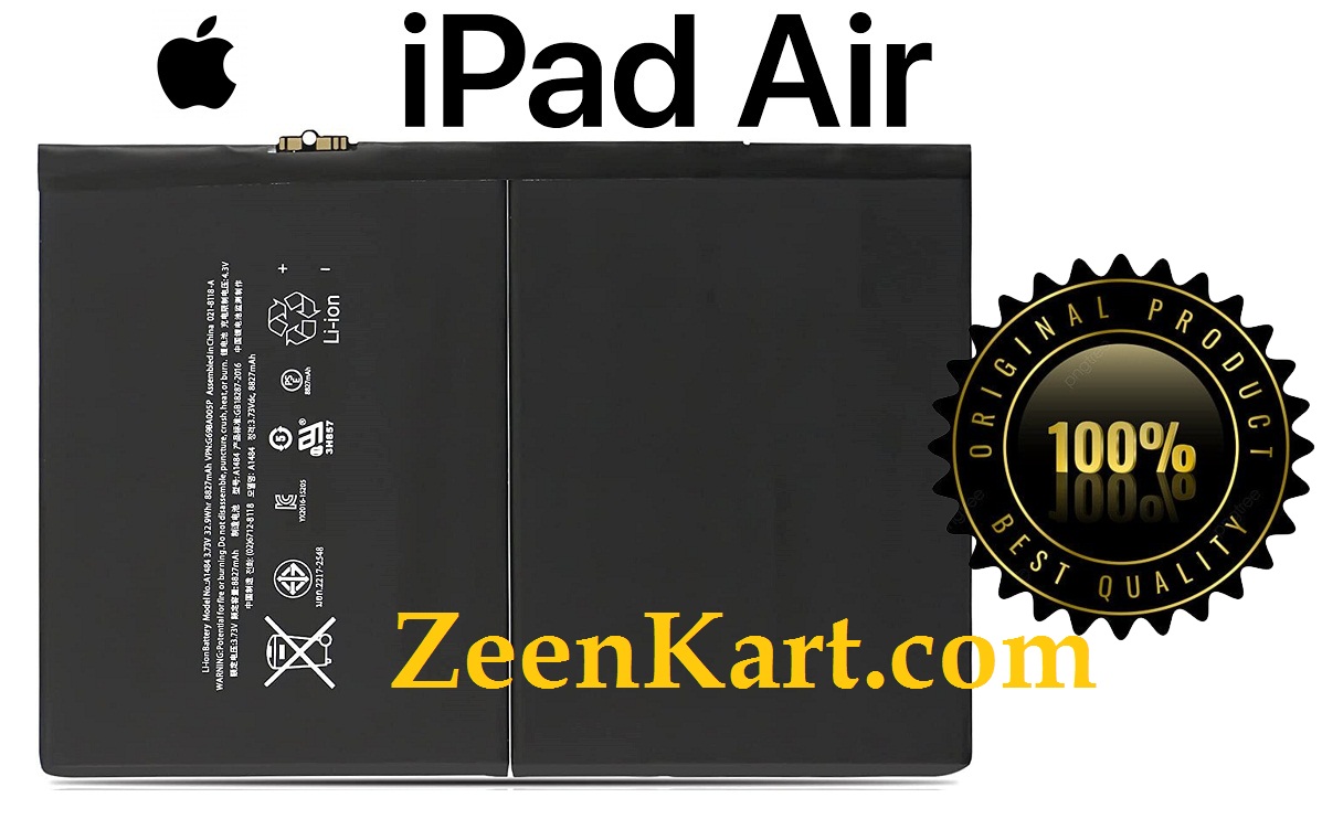 iPad Air1 3 - Copy Original Apple iPad Air 1 / iPad 5 / iPad 6 / iPad 7 / iPad 8 Battery A1484 - 8827mAh - Image 1