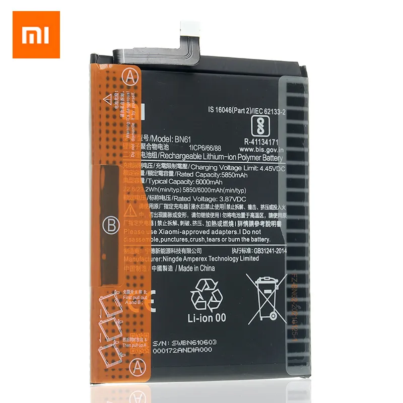 BN61 2 Original Poco X3 Battery BN61 - 6000mAh - Image 1