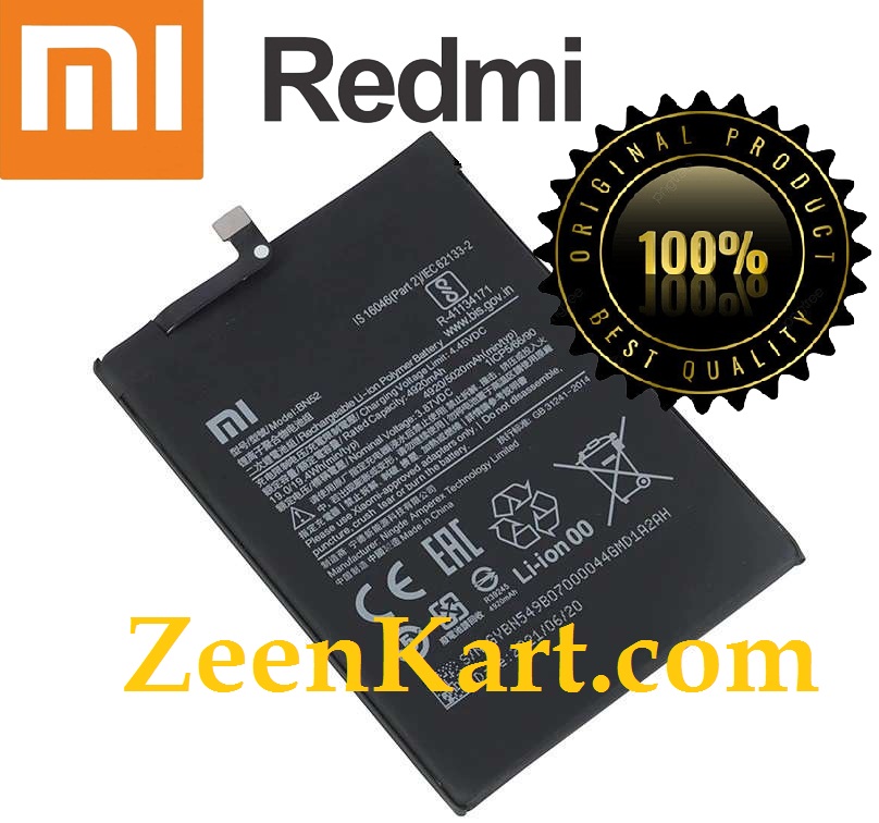 BN52 Original Mi BN52 Battery For Xiaomi Redmi Note 9 Pro (M2003J6B2G) Mobile - 5020mAh - Image 1