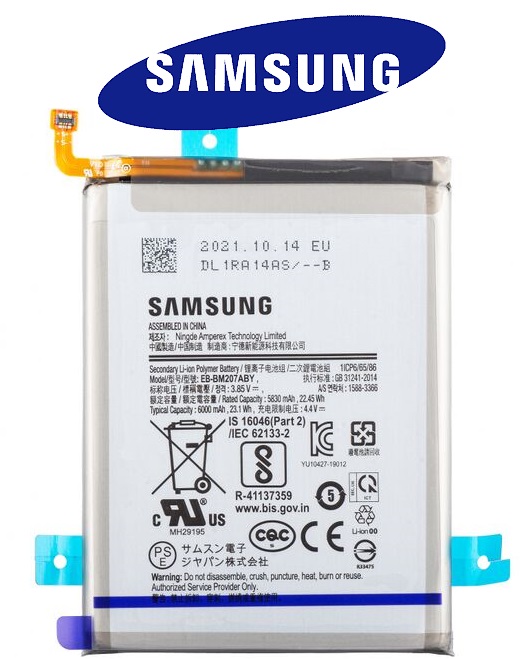 EB-BM207ABY 2 Original Samsung Galaxy F41 (SM-F415F) Battery EB-BM207ABY - 6000mAh - Image 1
