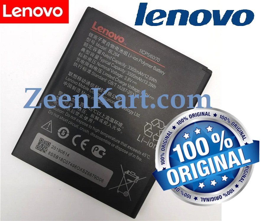 BL264 1 Original Lenovo Vibe C2 / Vibe C2 Power Battery BL264 - 3500mAh - Image 1