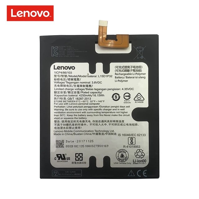 L15D1P32 2 Original Lenovo L15D1P32 Battery For Lenovo Phab 1 (PB1-750M / PB1-750P) Tablet - 4250mAh - Image 1