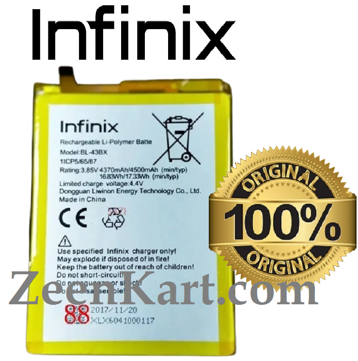 BL-43BX_1-removebg-preview Original Infinix Note 5 (X604, X604B) Battery BL-43BX - 4500mAh - Image 1