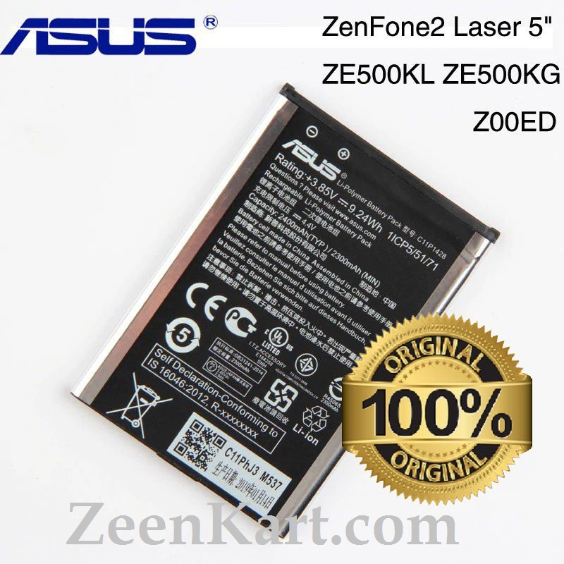 C11P1428 4 Original Asus C11P1428 Battery For Asus Zenfone 2 Laser 5 Mobile - 2400mAh - Image 1