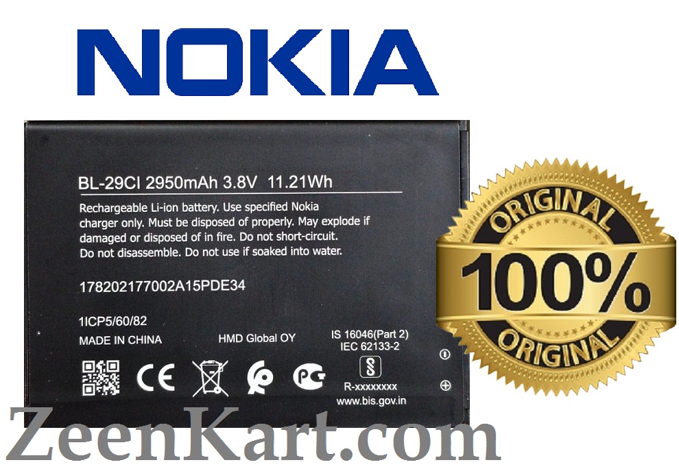 BL-29CI 5 Original Nokia BL-29CI Battery For Nokia C10 / Nokia C20 Mobile - 2950mAh - Image 1