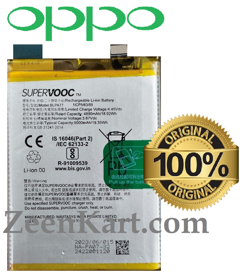 BLPA77 Original OPPO BLPA77 Battery For OPPO A3 5G / A3 Pro 5G / A3x 5G Mobile - Image 1
