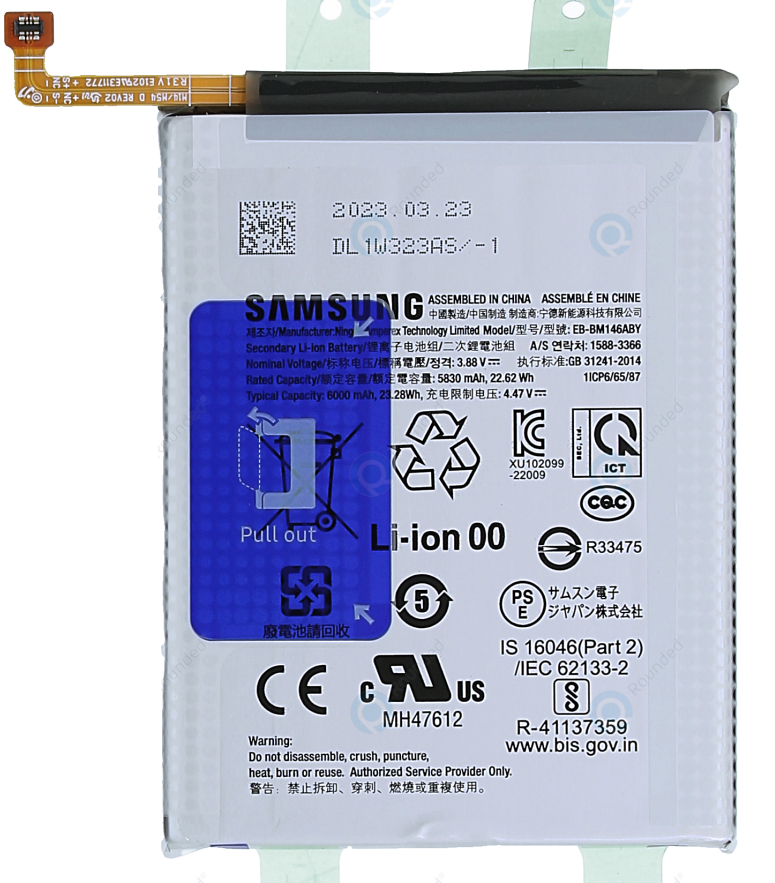 EB-BM146ABY 10 Original Samsung Galaxy M14 5G / M34 5G ((SM-M346B) Battery EB-BM146ABY - 6000mAh - Image 1