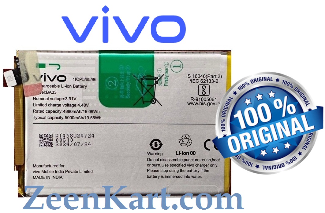 BA33 3 100% Original Vivo Y28e 5G Battery BA33 - 5000mAh - Image 1