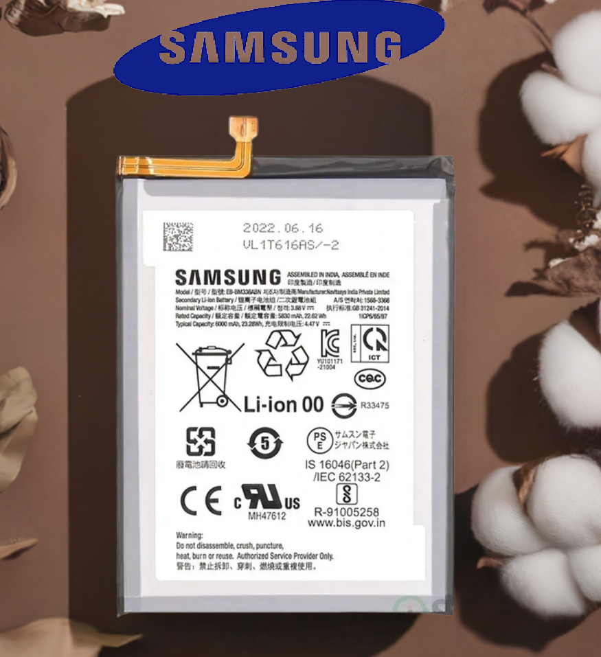 EB-BM336ABN 2 Original Samsung Galaxy M13 4G (SM-M135FU) Battery EB-BM336ABN - 6000mAh - Image 1