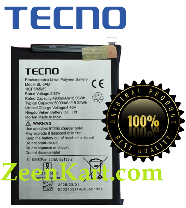 BL-5ABT__1-removebg-preview Original Tecno Spark 30 5G (KL8) Battery BL-5ABT - 5000mAh - Image 1