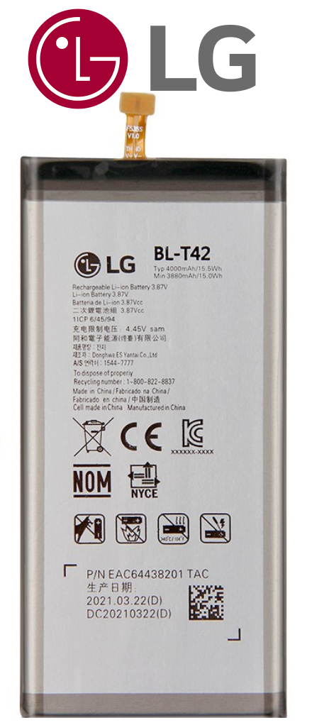 BL-T42 3 Original LG G8X ThinQ / V50 ThinQ 5G / V50s ThinQ 5G Battery BL-T42 – 4000mAh - Image 1