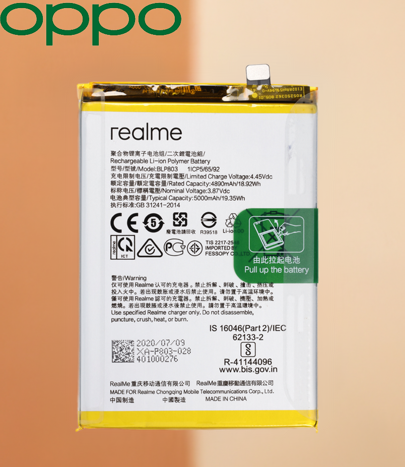 BLP803 3 Original Realme Q3i 5G BLP803 - 5000mAh - Image 1
