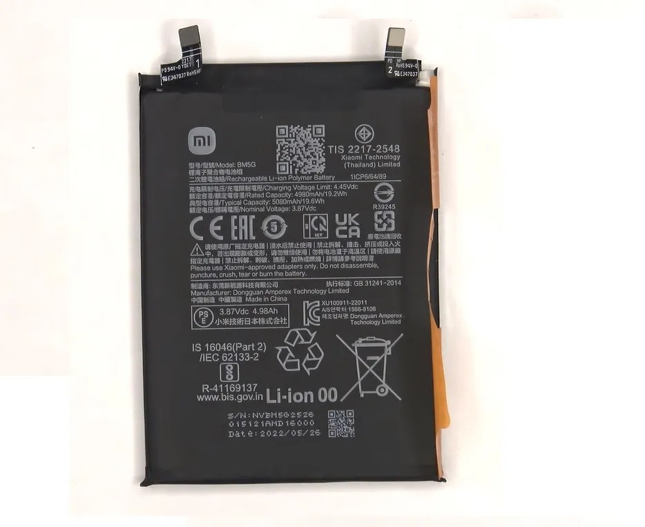 BM5G 4 Original Mi Redmi K50 5G (22041211AC) Battery BM5G - 5080mAh - Image 1