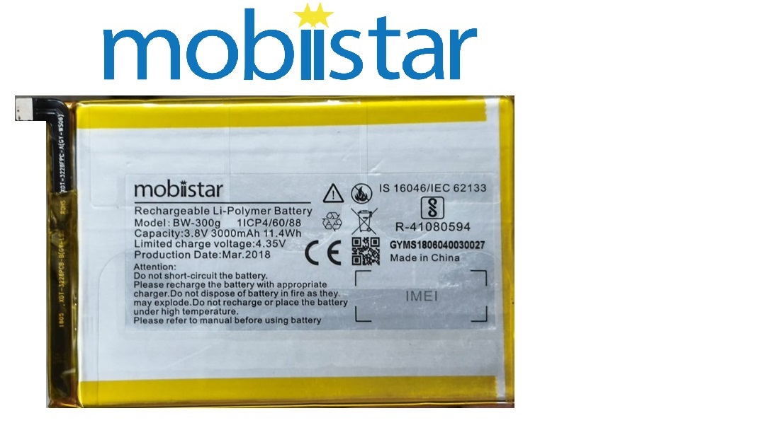 BW-300G 1 - Copy Original Mobiistar X1 Selfie Battery BW-300g - 3000mAh - Image 1