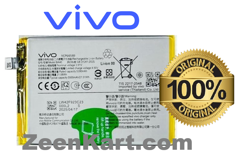 BA40 12 Original Vivo BA40 Battery For Vivo V30e 5G Mobile - 5500mAh - Image 1