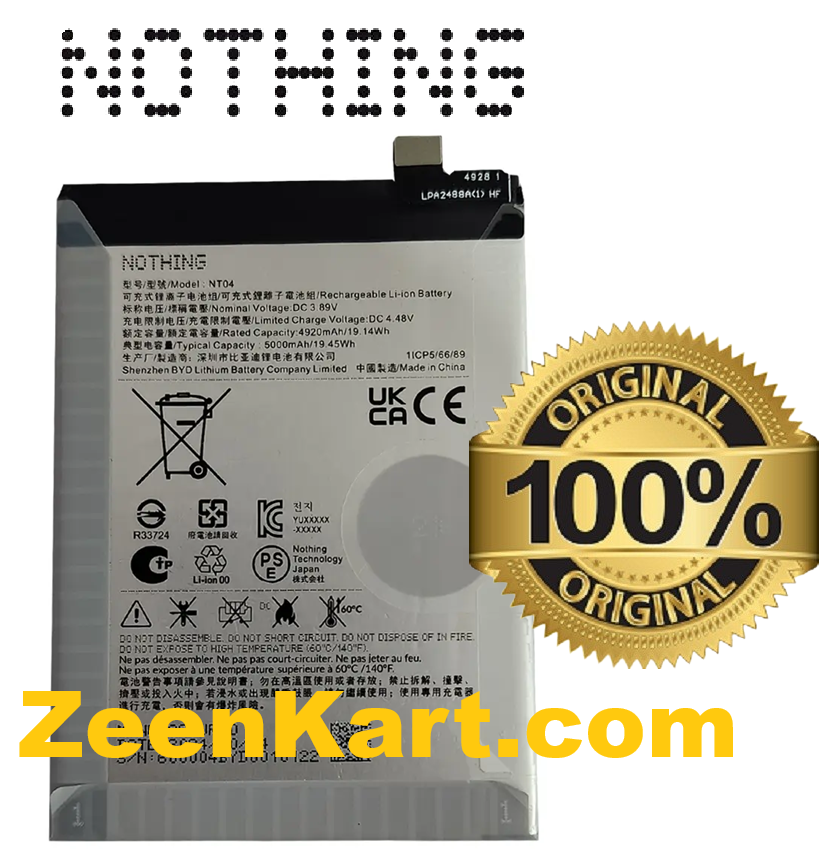 NT04 Original Nothing NT04 Battery For Nothing Phone 3a / 3a Pro/ CMF Phone 2 Pro Mobile - 5000mAh - Image 1