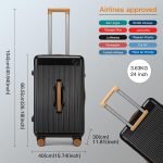 Mulunsen Suitcase Lightweight ABS+PC Hard Shell Trolley, Fashion Travel Check in Case TSA Lock, Hand Luggage Baggage with 4 Spinner Wheels (Black) - Image 2