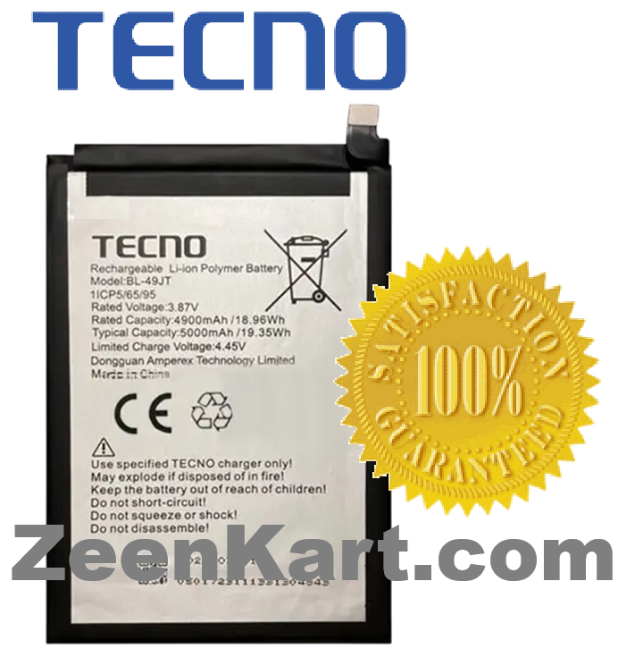 BL-49JT - Copy Original Tecno Spark 8 Pro (KG8) Battery BL-49JT - 5000mAh - Image 1