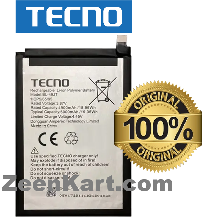 BL-49JT Original Tecno BL-49JT Battery For Spark 8 Pro / Spark 20 Pro / Spark 30 Pro / Camon 17 Pro - 5000mAh - Image 1