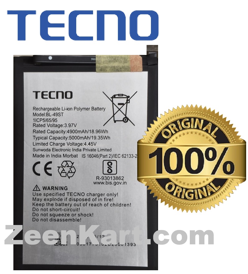 BL-49ST Original TECNO BL-49ST Battery For Spark 10 / Spark 10C / Spark 10 Pro / Spark 20 Mobile - 5000mAh - Image 1
