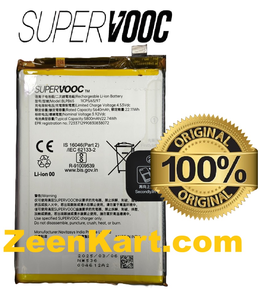 BLPB65 1 Original SuperVOOC BLPB65 Battery For OPPO A5 Pro 5G Mobile – 5800mAh - Image 1