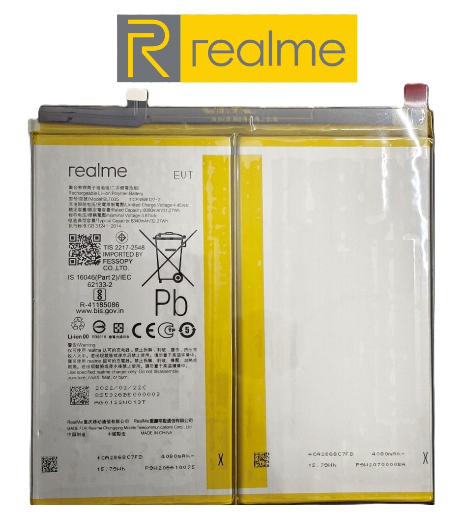 BLT005 44 Original Realme Pad X (RMP2107, RMP2108) Tablet Battery BLT005 – 8340mAh - Image 1