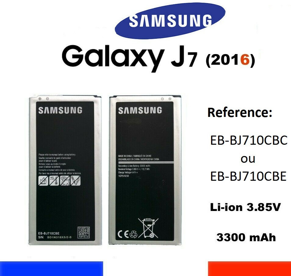 EB-BJ710CBE 8 Original Samsung Galaxy J7 2016 Edition (SM-J710F) Battery EB-BJ710CBE - 3300mAh - Image 1