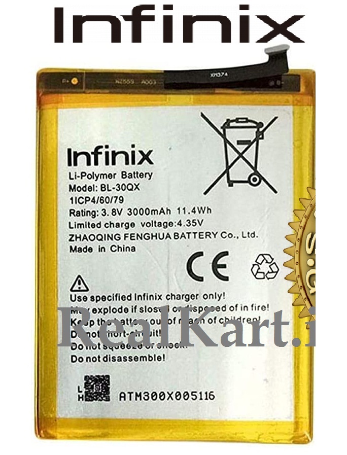 BL-30QX 2 Original Infinix Hot S (X521) Battery BL-30QX - 3000mAh - Image 1
