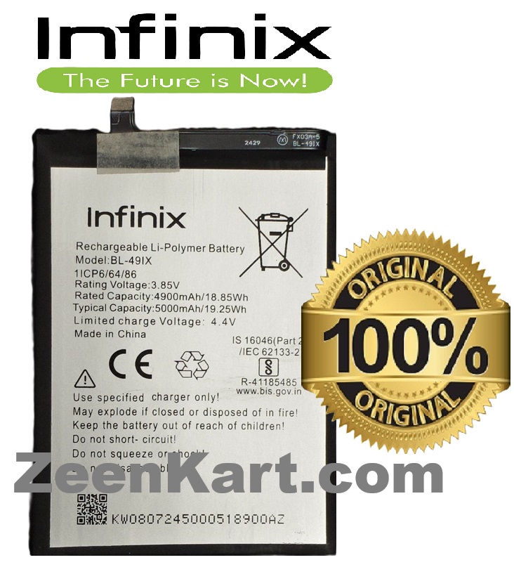 BL-49IX Original Infinix BL-49IX Battery For Infinix Smart HD 2021 ((X612B) Mobile BL49IX - 5000mAh - Image 1