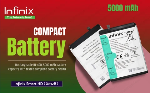BL-49IX 3 Original Infinix Smart HD 2021 (X612B, X612) Battery BL-49IX - 5000mAh - Image 1