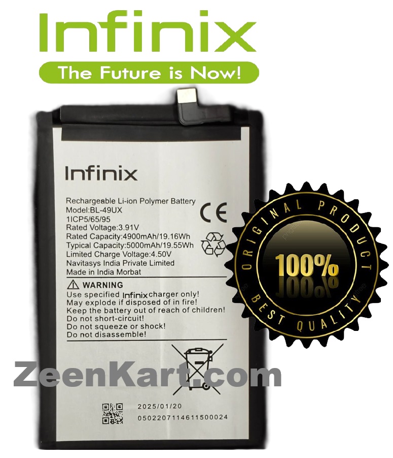 BL-49UX Original Infinix HOT 50 Pro+ (X6880) Battery BL-49UX - 5000mAh - Image 1
