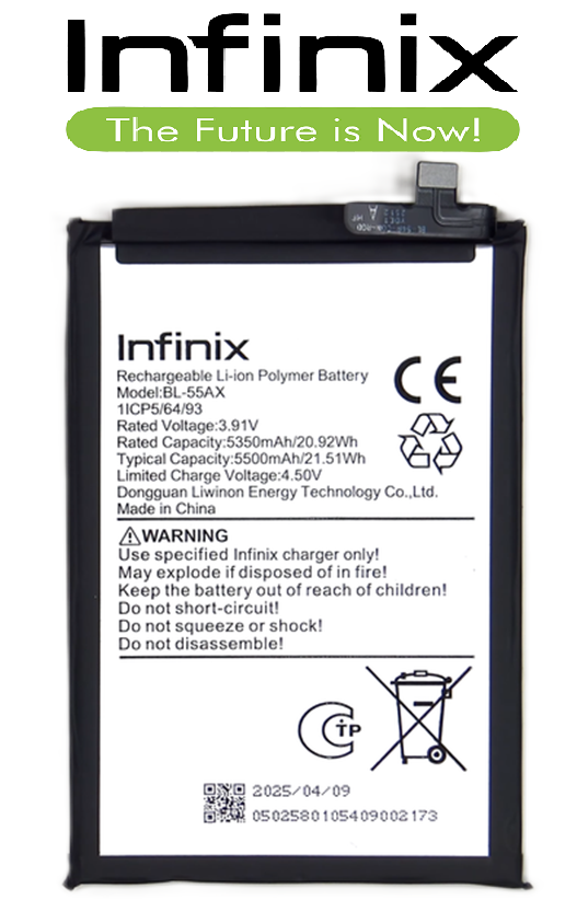 BL-55AX Original Infinix GT 30 Pro 5G+ / Note 50s 5G+ Battery BL-55AX - 5500mAh - Image 1