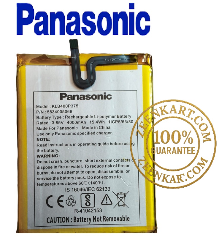 KLB400P375 4 Original Panasonic Eluga A3 Battery KLB400P375 – 4000mAh - Image 1