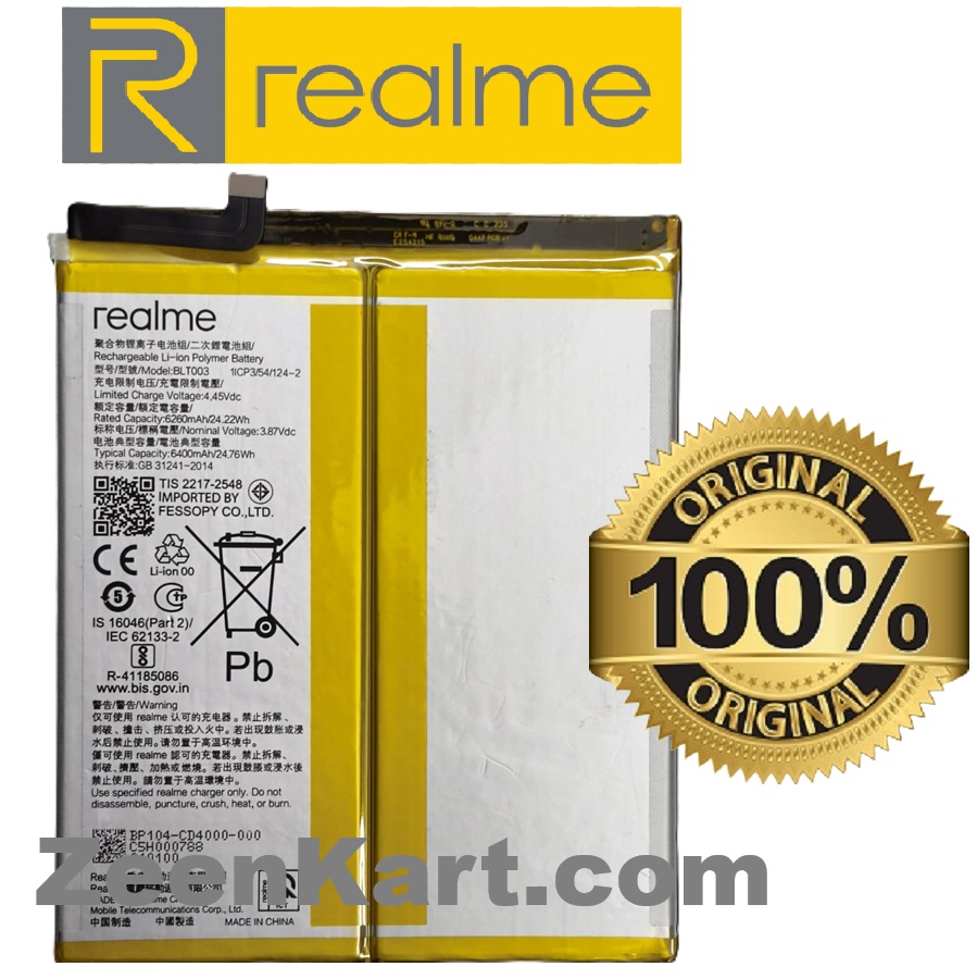 BLT003 Original Realme BLT003 Battery For Realme Pad Mini 4G Tablet – 6400mAh - Image 1