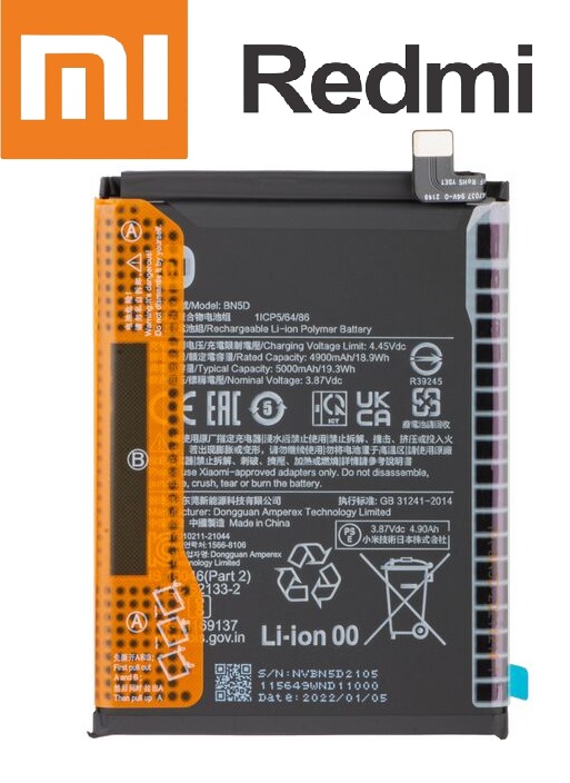 BN5D Original POCO M4 Pro 4G (MZB0B5VIN, 2201117PI) Battery BN5D – 5000mAh - Image 1