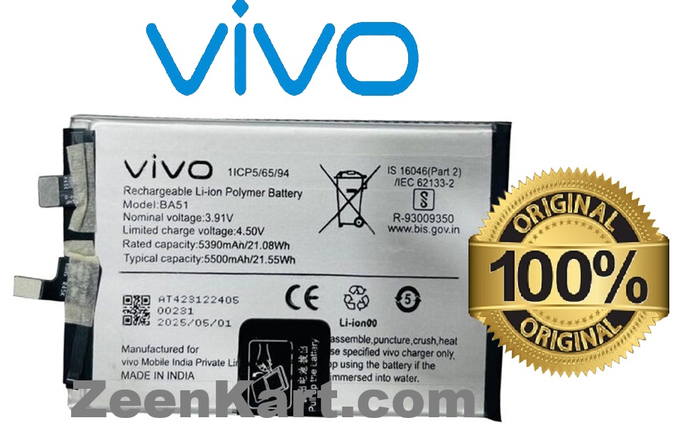 BA51 5 100% Original Vivo Y400 Pro 5G Battery - 5500mAh - Image 1