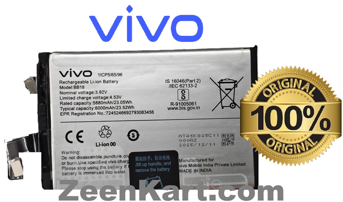 BB18 44 Original Vivo BB18 Battery For Vivo Y400 5G Mobile – 6000mAh - Image 1