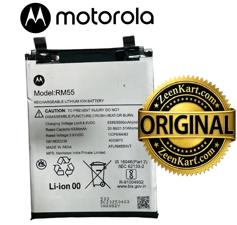 RM55 22 Original Motorola Edge 60 Fusion (XT2503) Battery RM55 – 5500mAh - Image 1